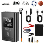 Stay prepared on the road with a portable car jump starter and 150PSI air compressor. Fast tire inflation, powerful battery boost, and compact design.